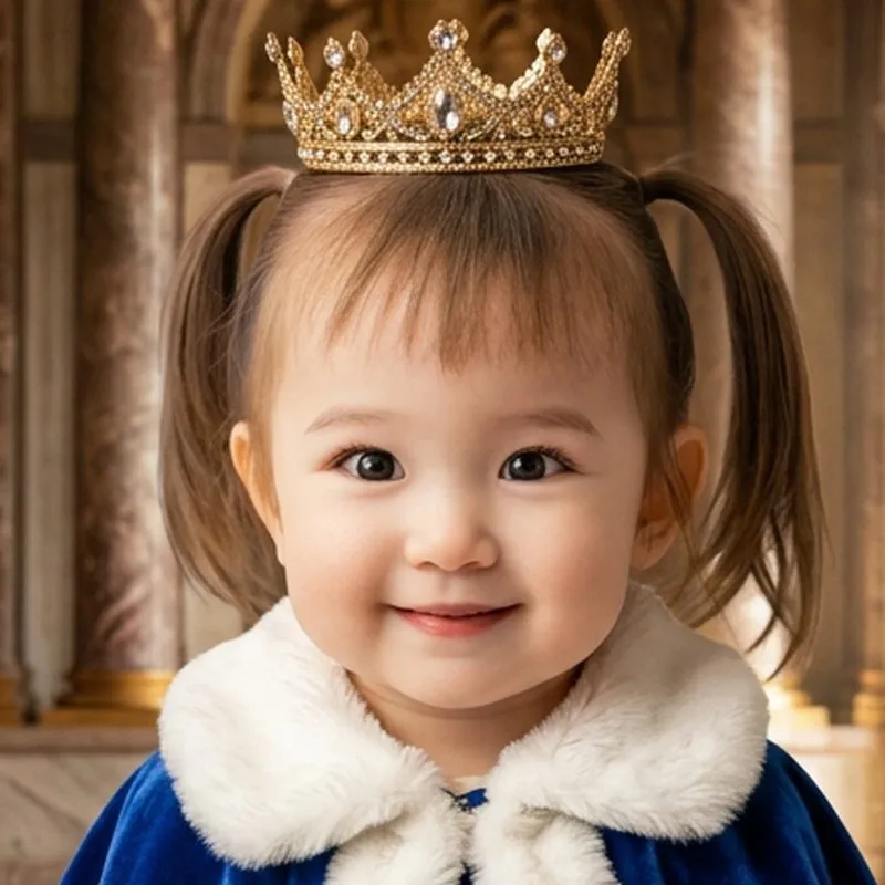 The same baby in the Little Royalty style, made with BabyWish