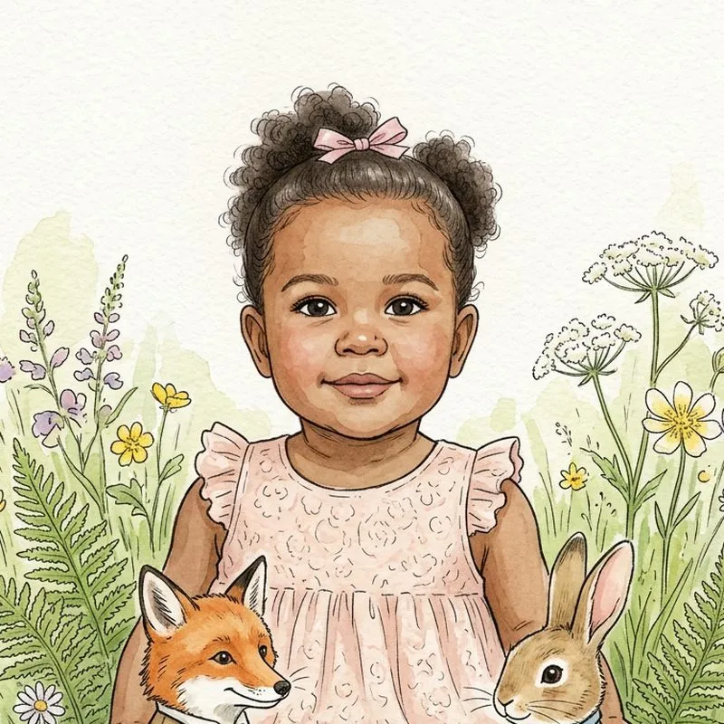 The same baby in the Storybook style, made with BabyWish